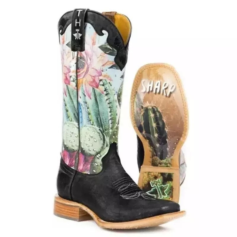 Abigail – Colorful Women's Boots with Floral Pattern