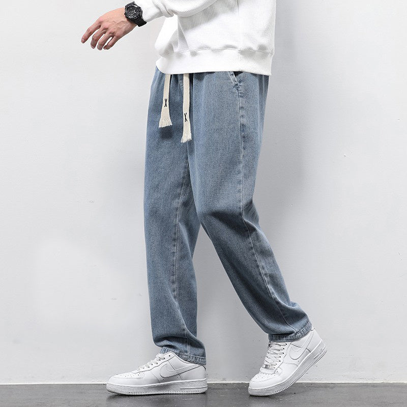 Nicholas – Casual Wide Men's Jeans with Elastic Waistband