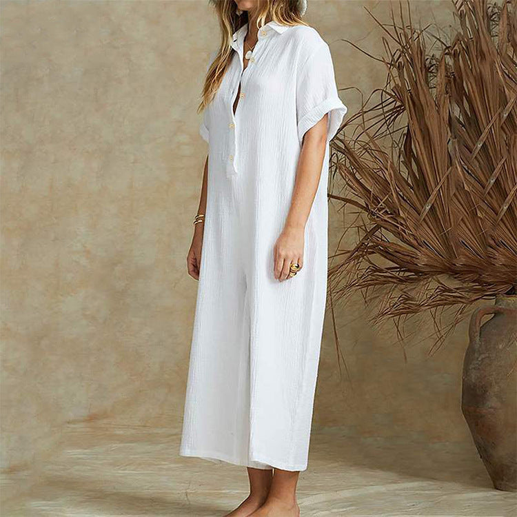 Heather – Casual Jumpsuit with Short Sleeves