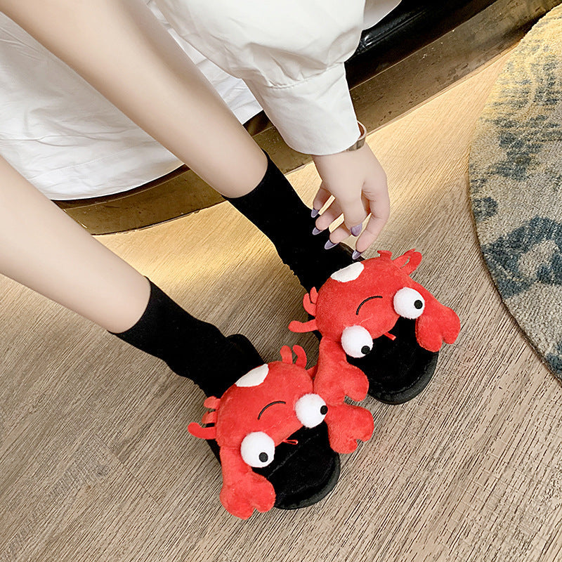 Rose – Fashionable Cotton Slippers with Crab Design