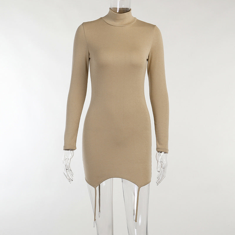 Nicola – Long-Sleeve Satin Tunic Dress