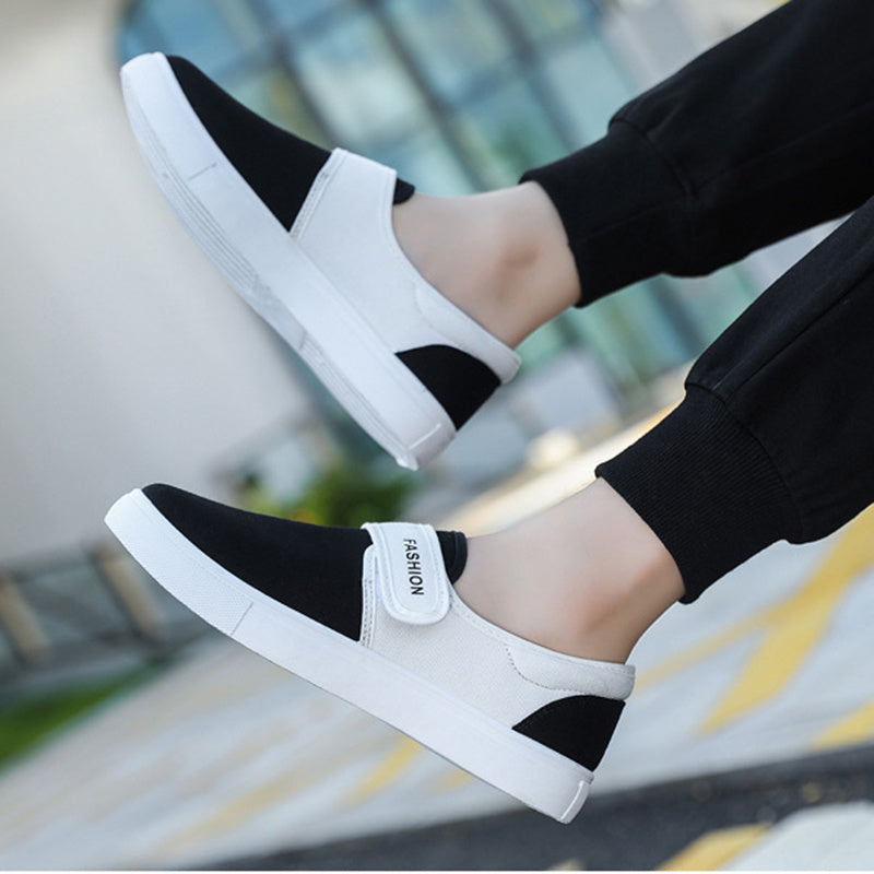 Adrian – Canvas Casual Sneakers with Velcro Strap