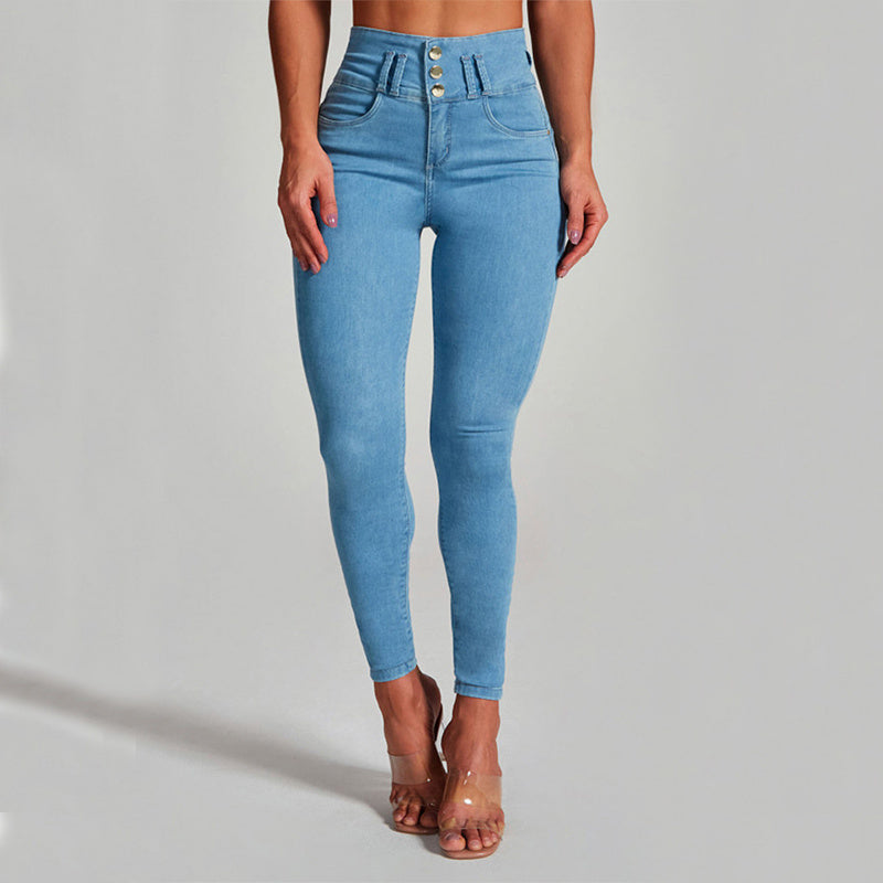 Hayley – High-Waisted Women's Skinny Jeans with Shaping Effect