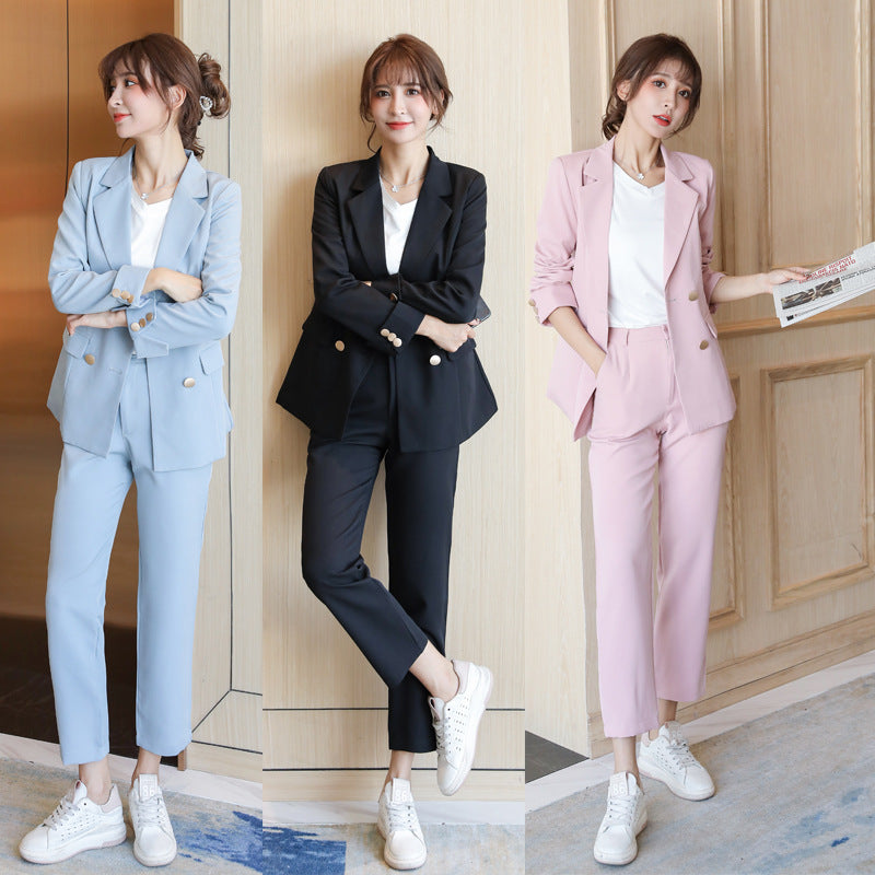 Lily – Elegant Women's Blazer Suit for Spring and Autumn