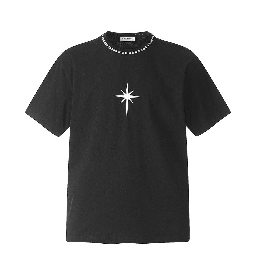 Rhys – Dark Cross Star T-Shirt for Men