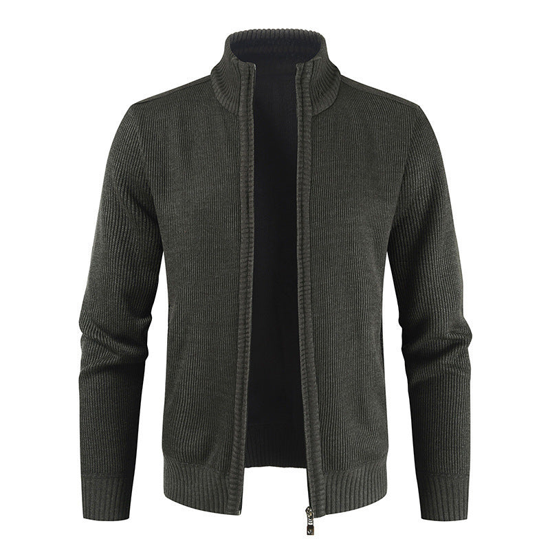 Lee – Casual Men's Cardigan with Stand Collar