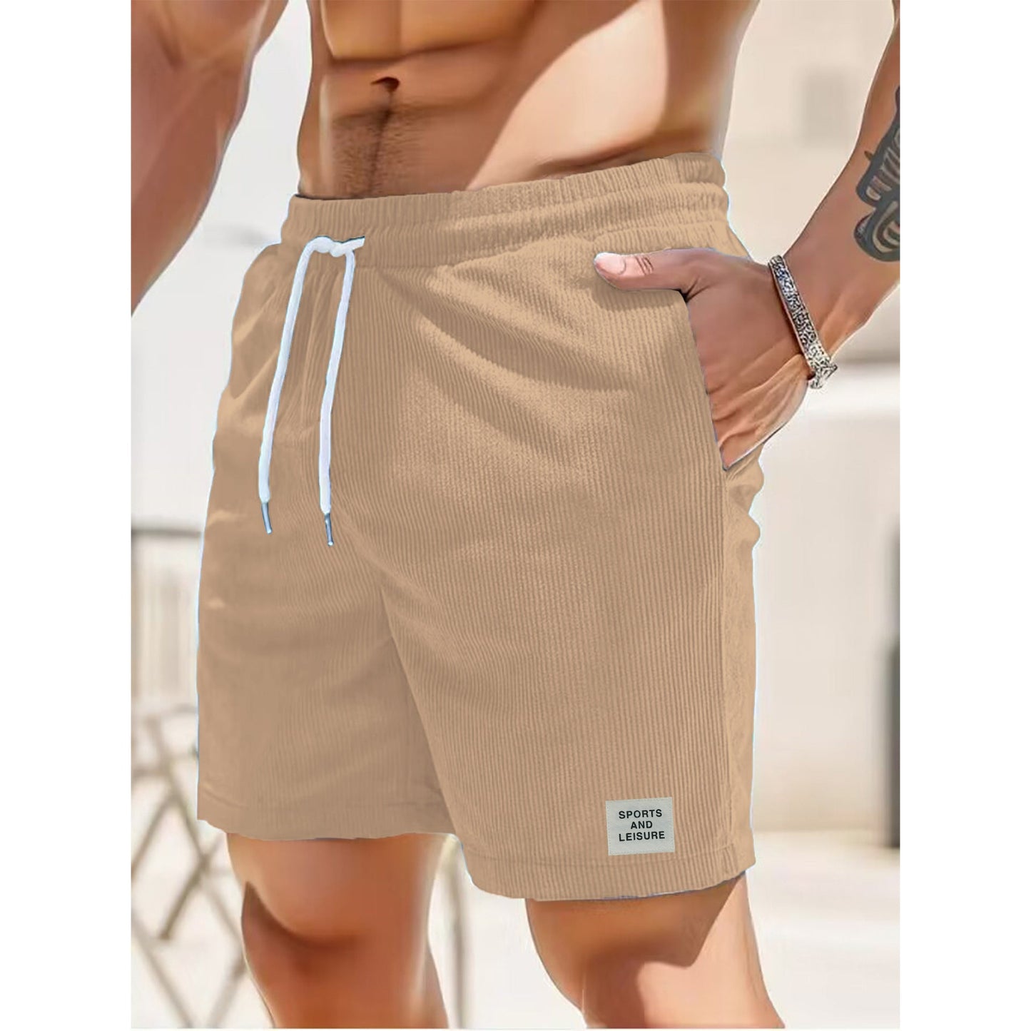 Colin – Summer Corduroy Sports Pants with Drawstring