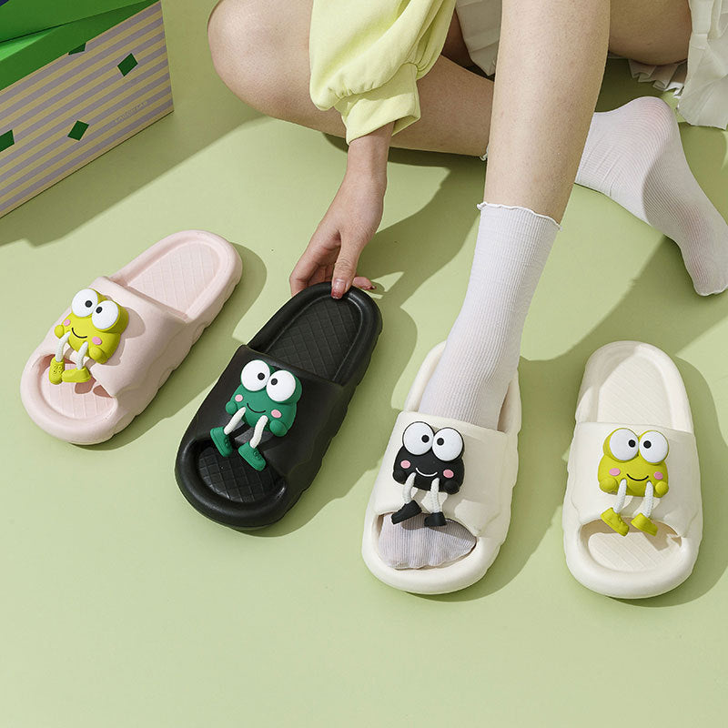 Jean – Soft Women's Slippers with Cartoon Frog