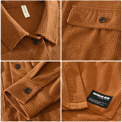 Trevor – Long Sleeve Waffle Shirt in Japanese Style