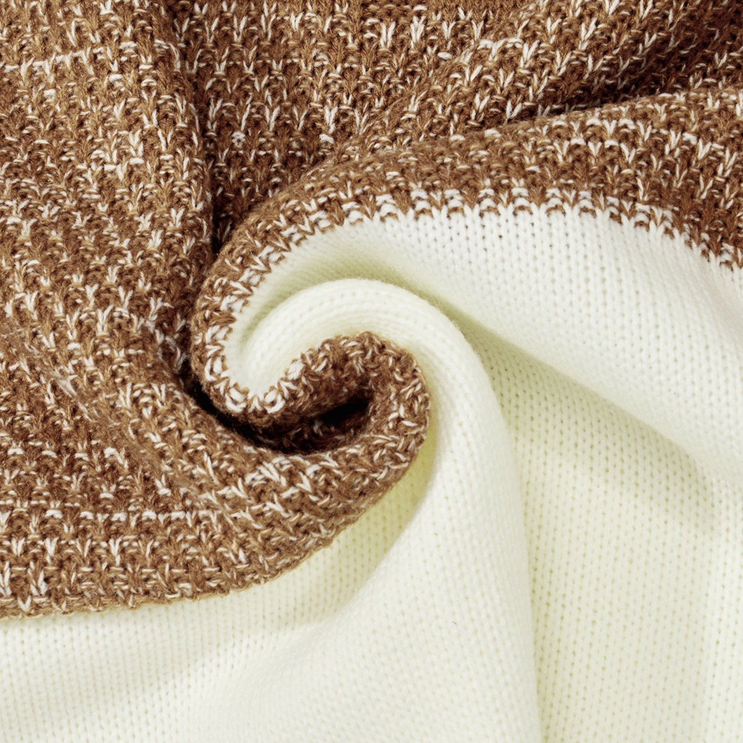 Callum – Casual Color Block Long Sleeve Sweater with Cable Knit