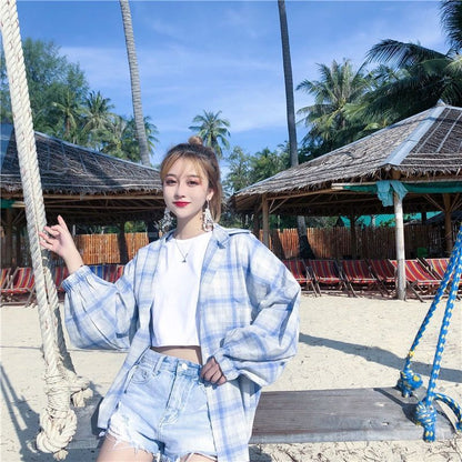 Juliet – Oversized Plaid Shirt for Women