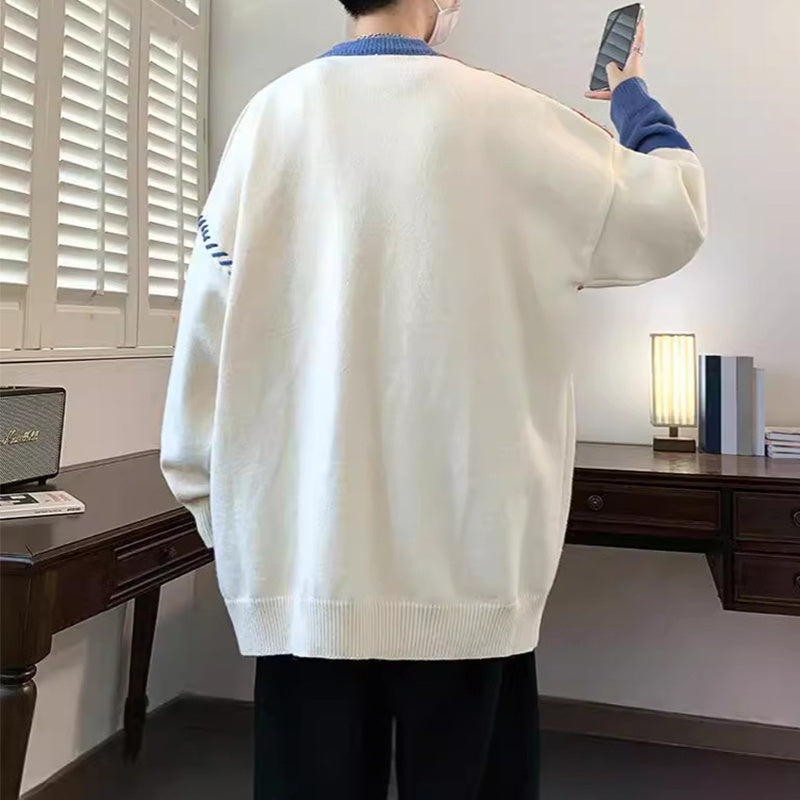 Gareth – Men's Colorblock Long Sleeve Sweater