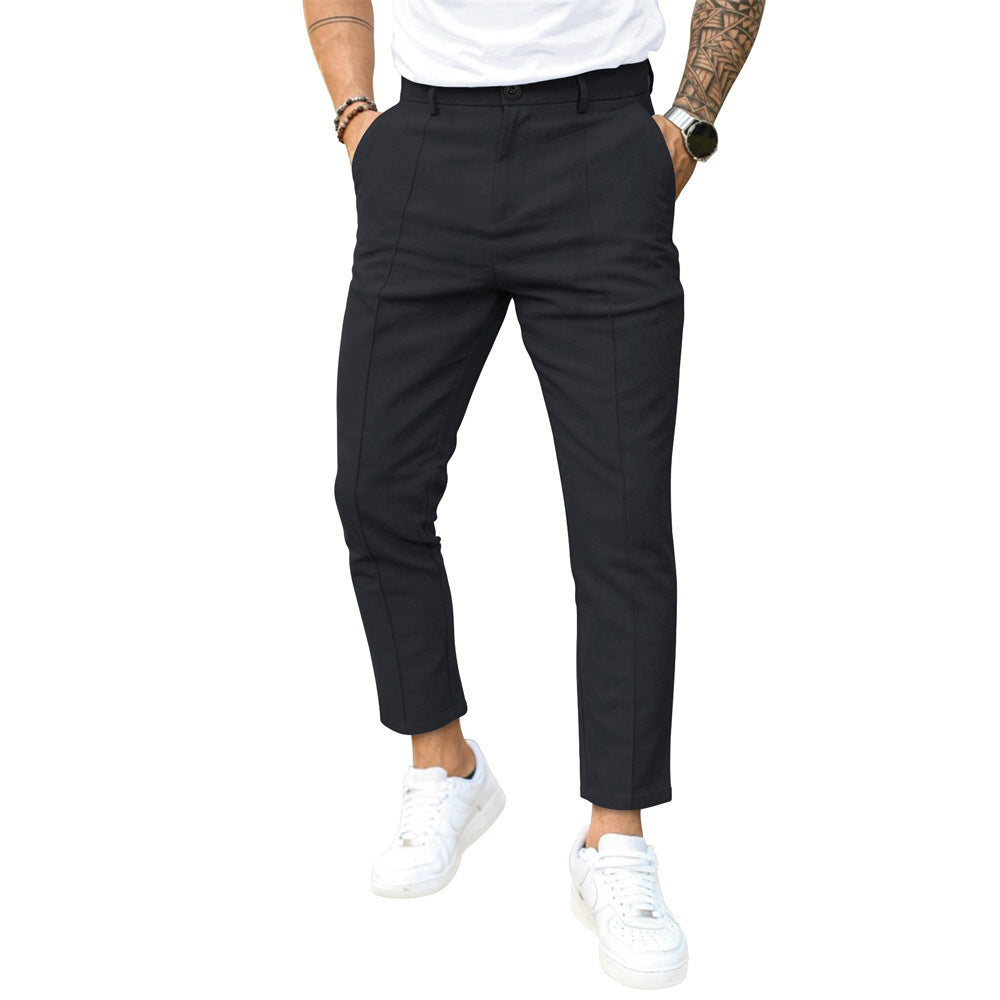 Percy – Comfortable Men's Suit Pants with Double Pleat in Solid Colors