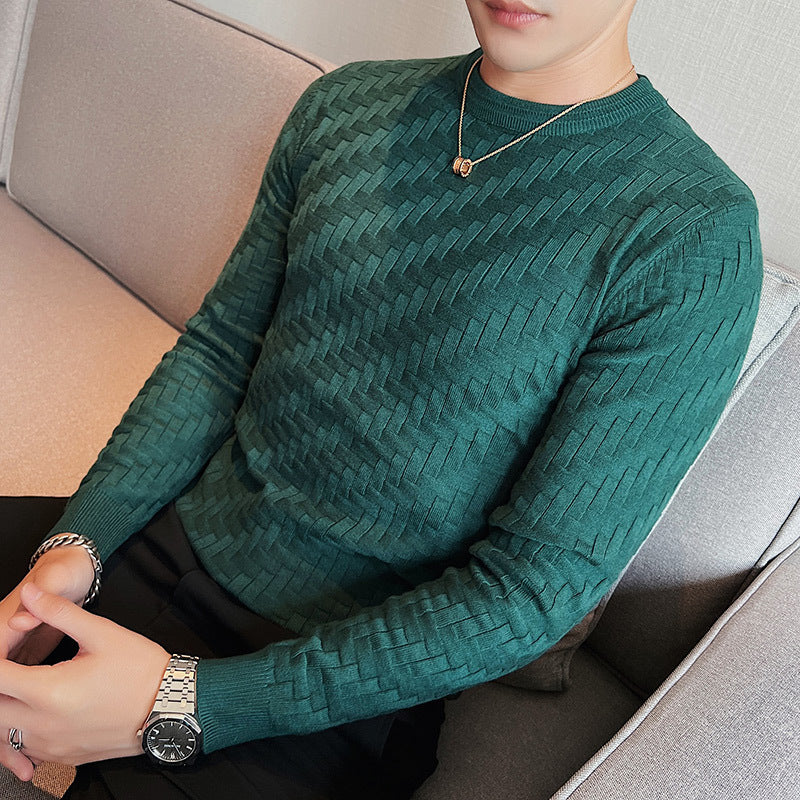 Leslie – Slim Fit Crew Neck Sweater in Breathable Knit