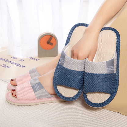 Jasmine – Linen Bedroom Slippers for Women