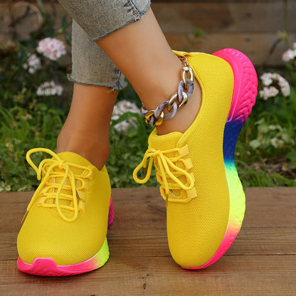 Jenny – Fashionable Women's Sneakers with Rainbow Sole