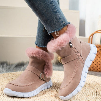 Holly – Thick Winter Boots with Buckle Design