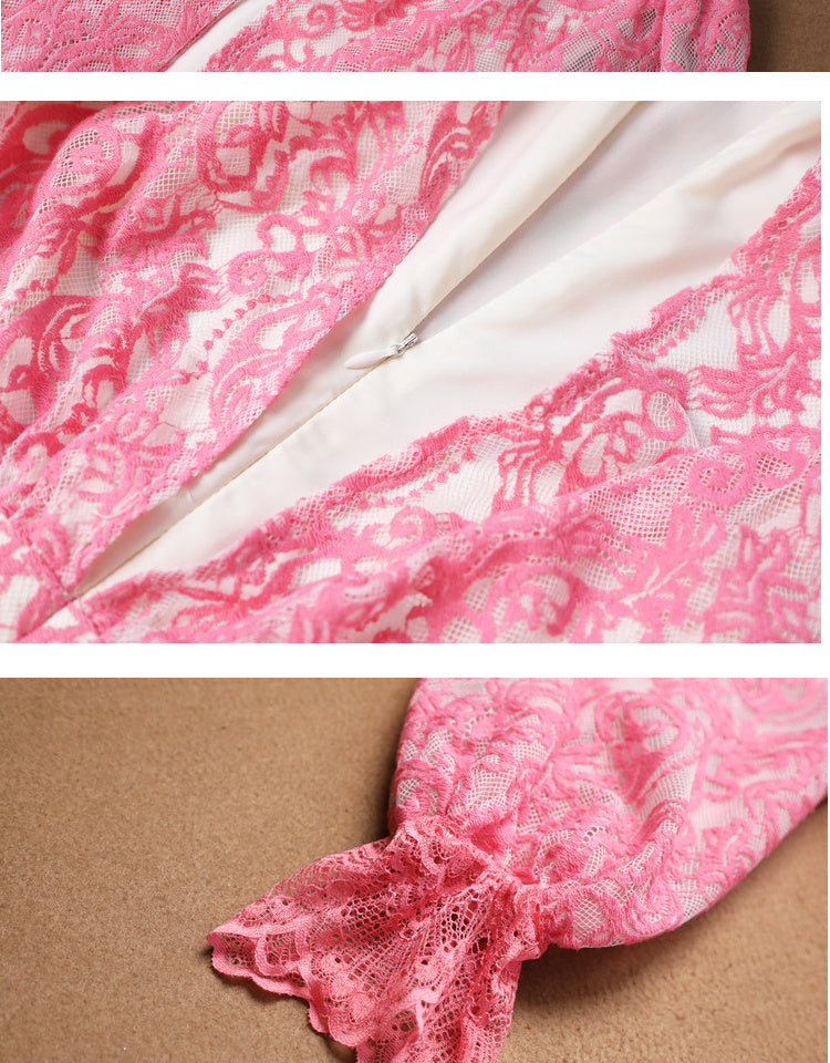 Nicola – Elegant Embroidered Lace Skirt