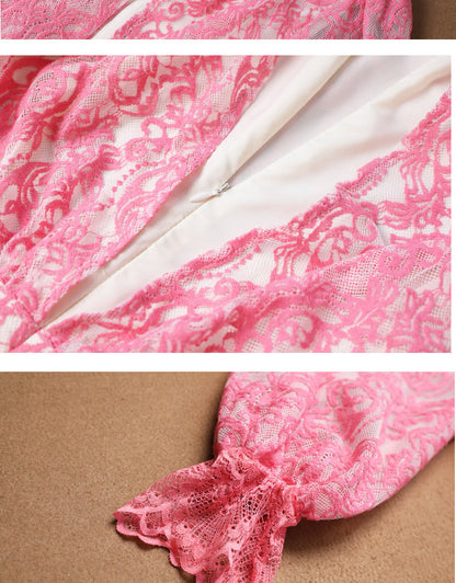 Nicola – Elegant Embroidered Lace Skirt