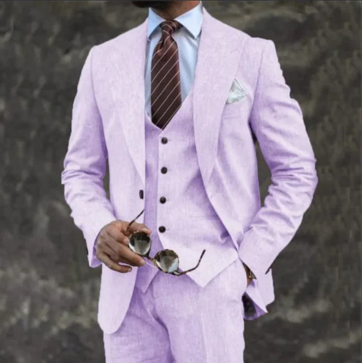 Benjamin – Men's Business Suit in Pink