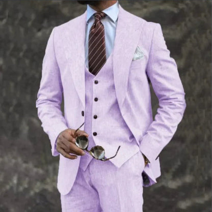 Benjamin – Men's Business Suit in Pink
