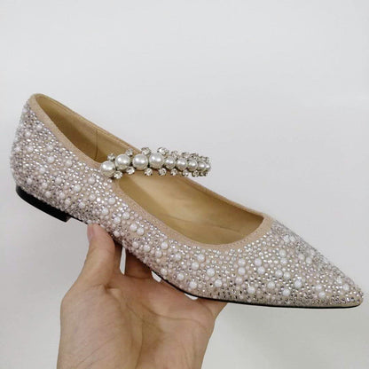 Sharon – Pointed Shoes with Rhinestones and Pearls
