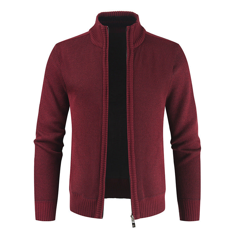 Lee – Casual Men's Cardigan with Stand Collar