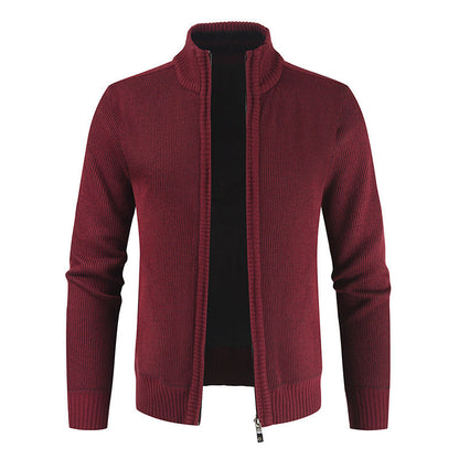 Lee – Casual Men's Cardigan with Stand Collar