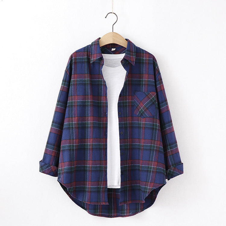 Hayley – Checkered Women's Blouse with Relaxed Fit