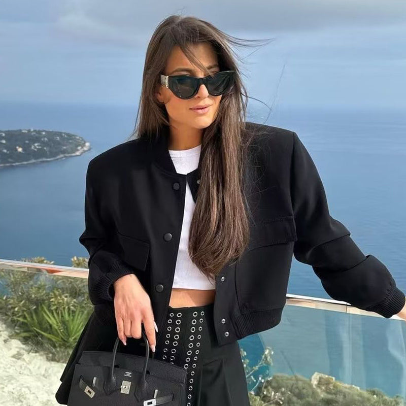 Betty – Stylish Women's Jacket with Pockets and Stand Collar