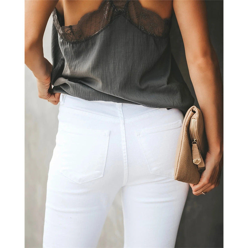 Leah – Casual Women's Solid Pants