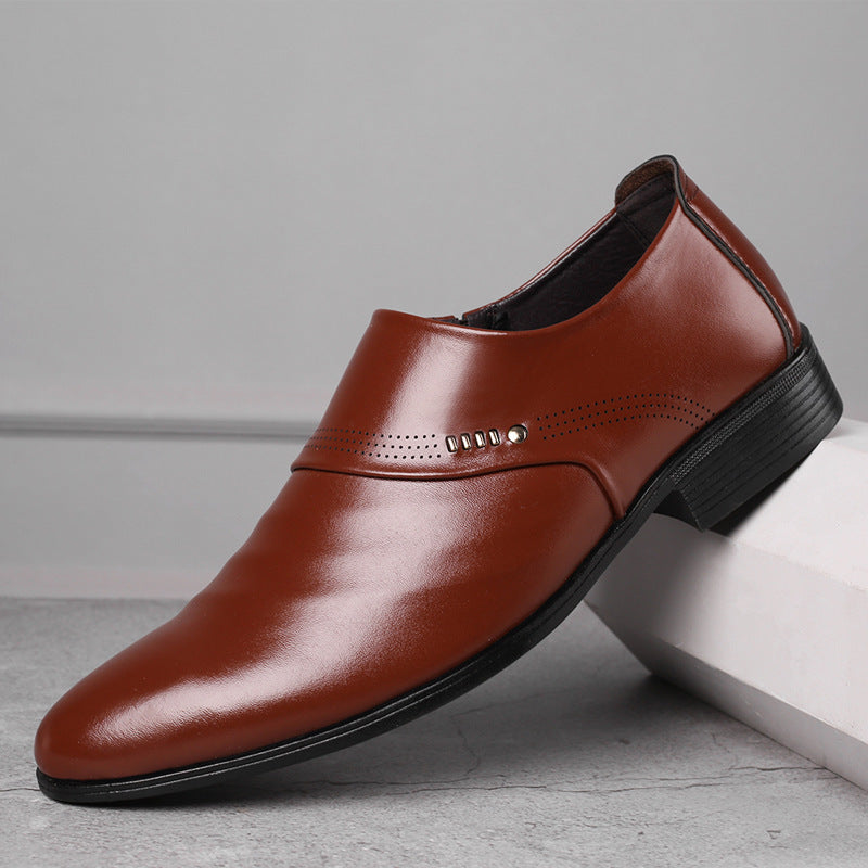 Alan – Elegant Men's Vegan Leather Shoes with Cap Toe