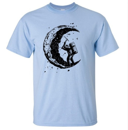 Frederick – Casual T-Shirt with Moon Print for Men
