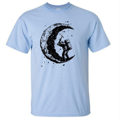 Frederick – Casual T-Shirt with Moon Print for Men