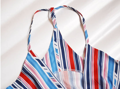 Julia – Women's V-Neck Camisole with Color Stripes