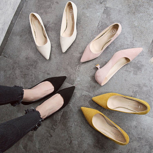 Anne – Tapered Stiletto Heels in Premium Vegan Suede for Women