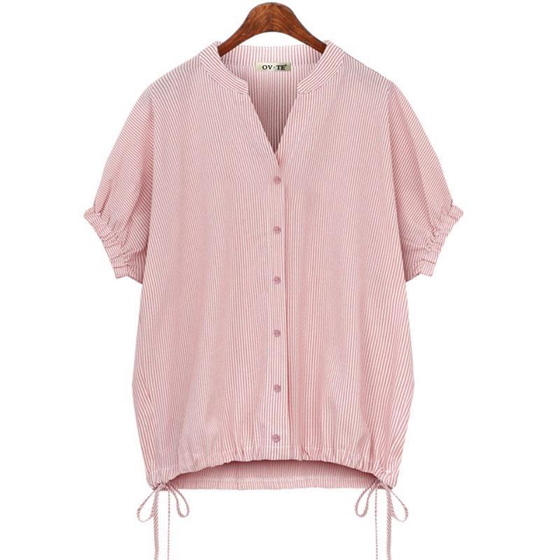 Gabrielle – Blouse with Loose Stripes and Raglan Sleeves