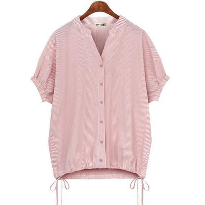 Gabrielle – Blouse with Loose Stripes and Raglan Sleeves