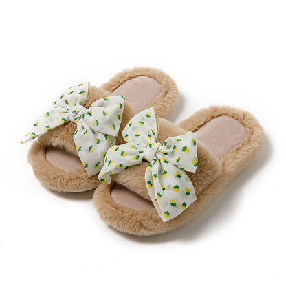 Julia – Cotton Slippers with Polka Dot Bow