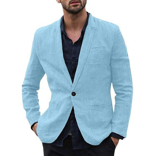 Noel – Slim Men's Blazer in Cotton