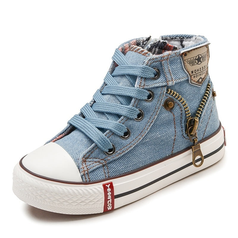 Rose – Breathable Denim Sneakers for Kids