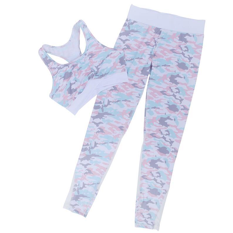Zoe – Camouflage Print Sports Set with Mesh Bra and Fitness Leggings
