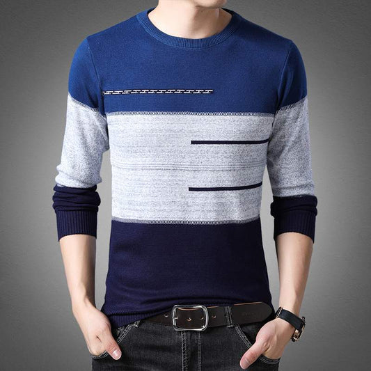 Ray – Striped Cotton Crewneck Sweater