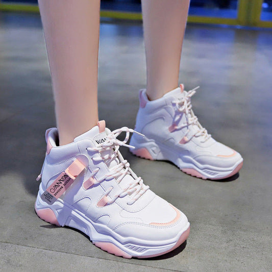 Gabrielle – High-Top Women's Sneakers in White
