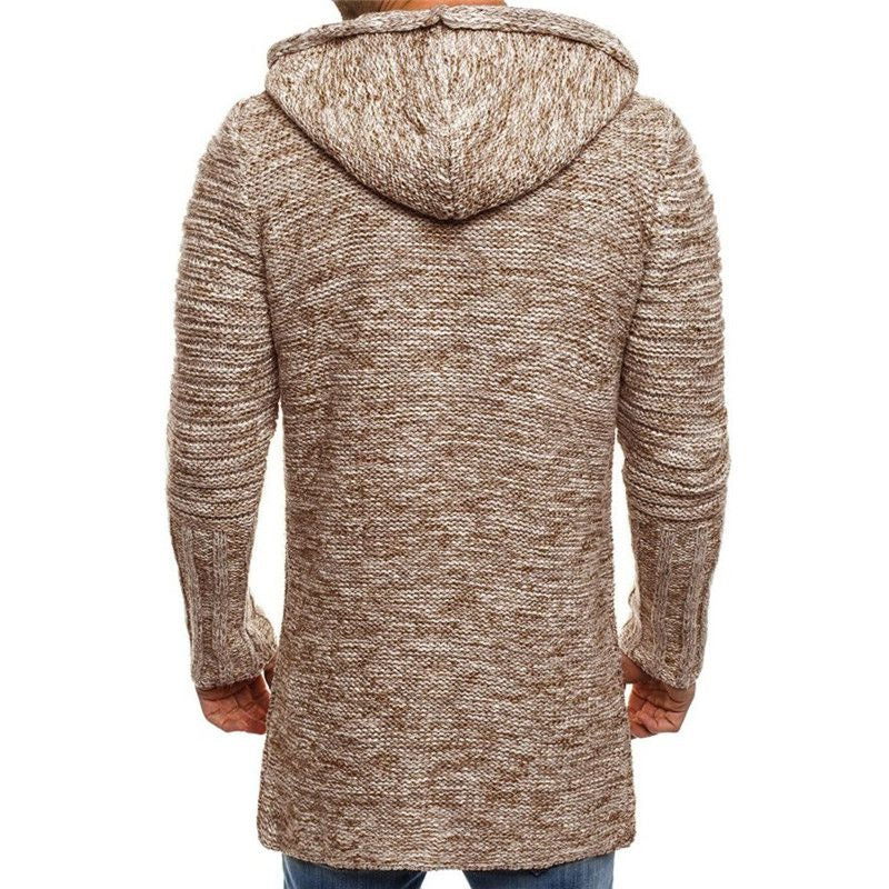 Kelvin – Long Men's Hooded Trench Cardigan for Winter