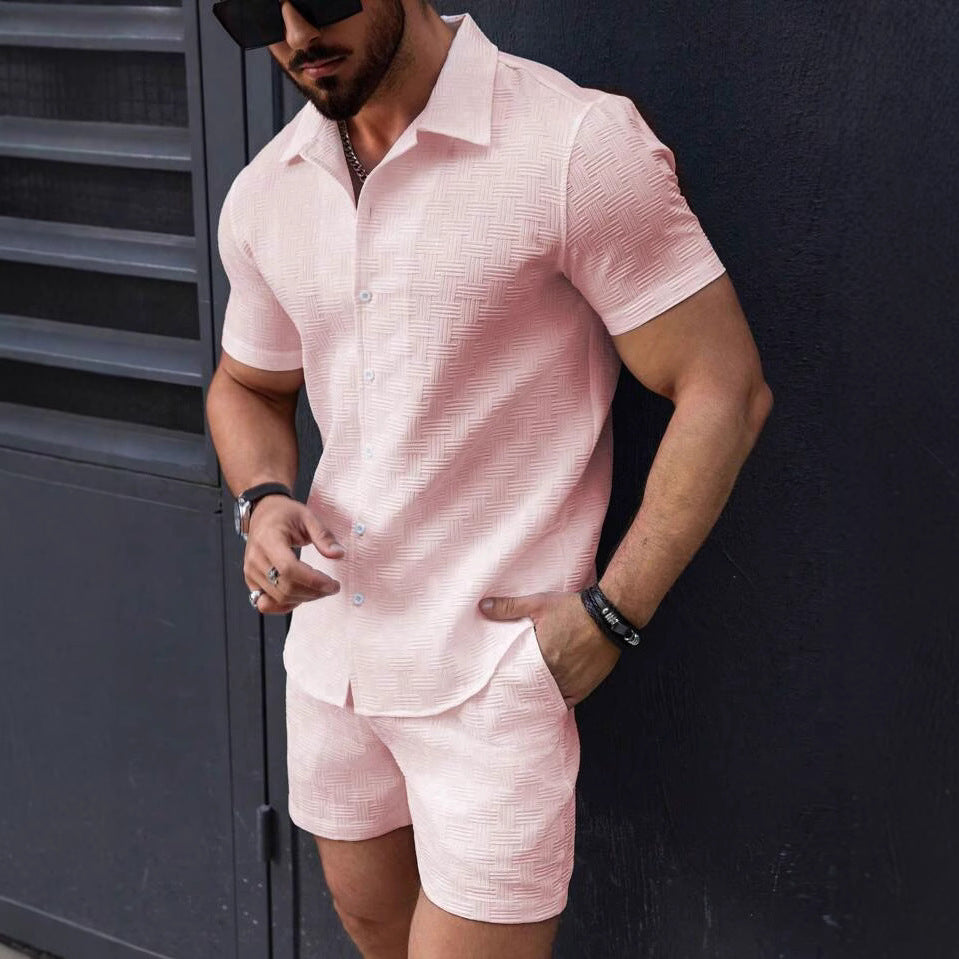 Craig – Short-Sleeve Men's Shirt with Sporty Shorts