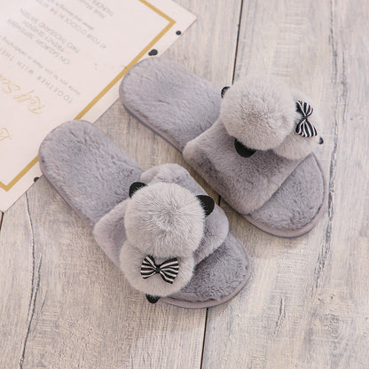 Janet – Cartoon Plush Cotton Slippers