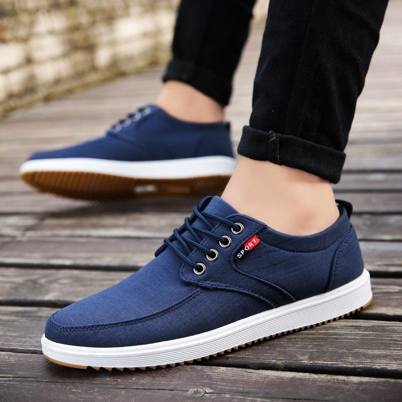 Leslie – Breathable Men's Canvas Lace-Up Sneakers