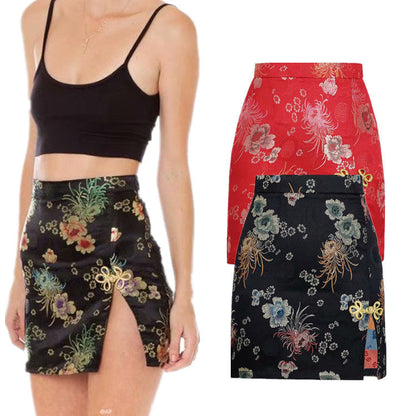 Vanessa – Retro Cheongsam Dress with Side Slit and High Waist