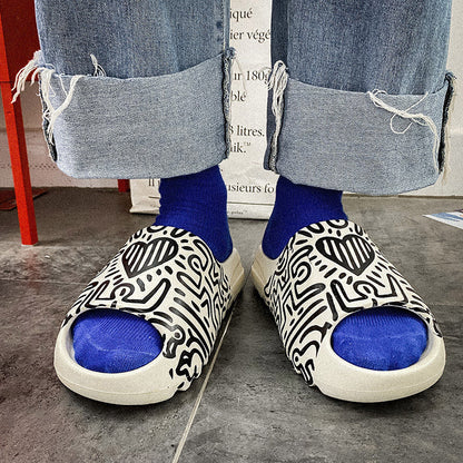 Liam – Graffiti Platform Sandals
